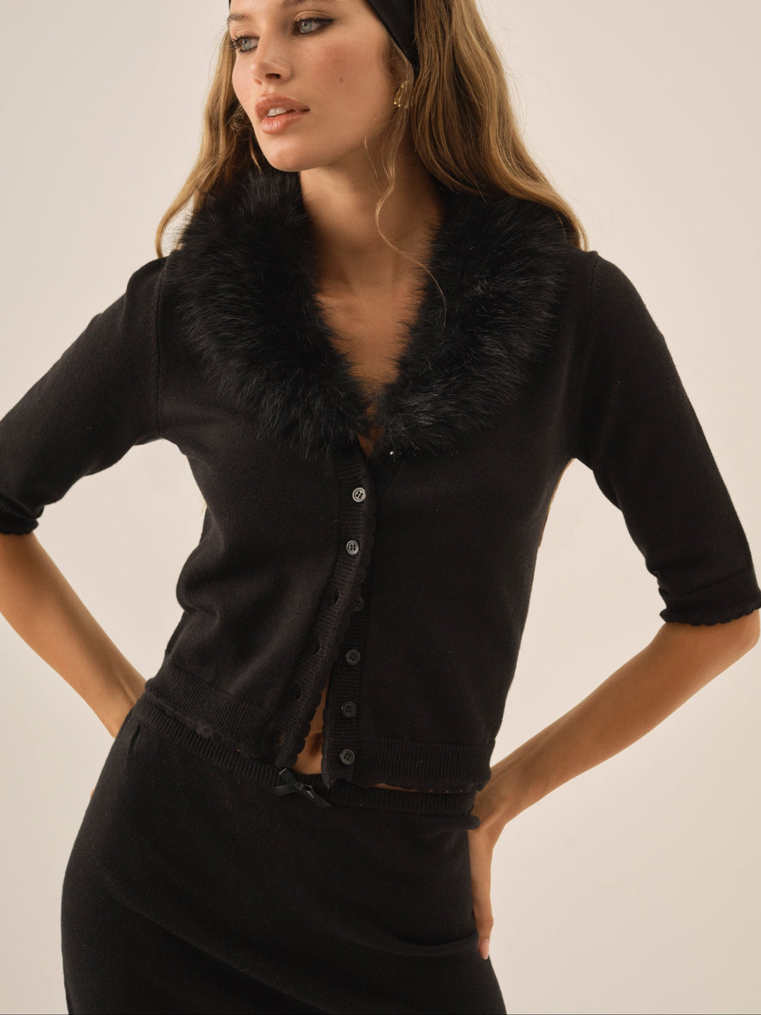 Maura Knit Cardigan - Black | For Love and Lemons