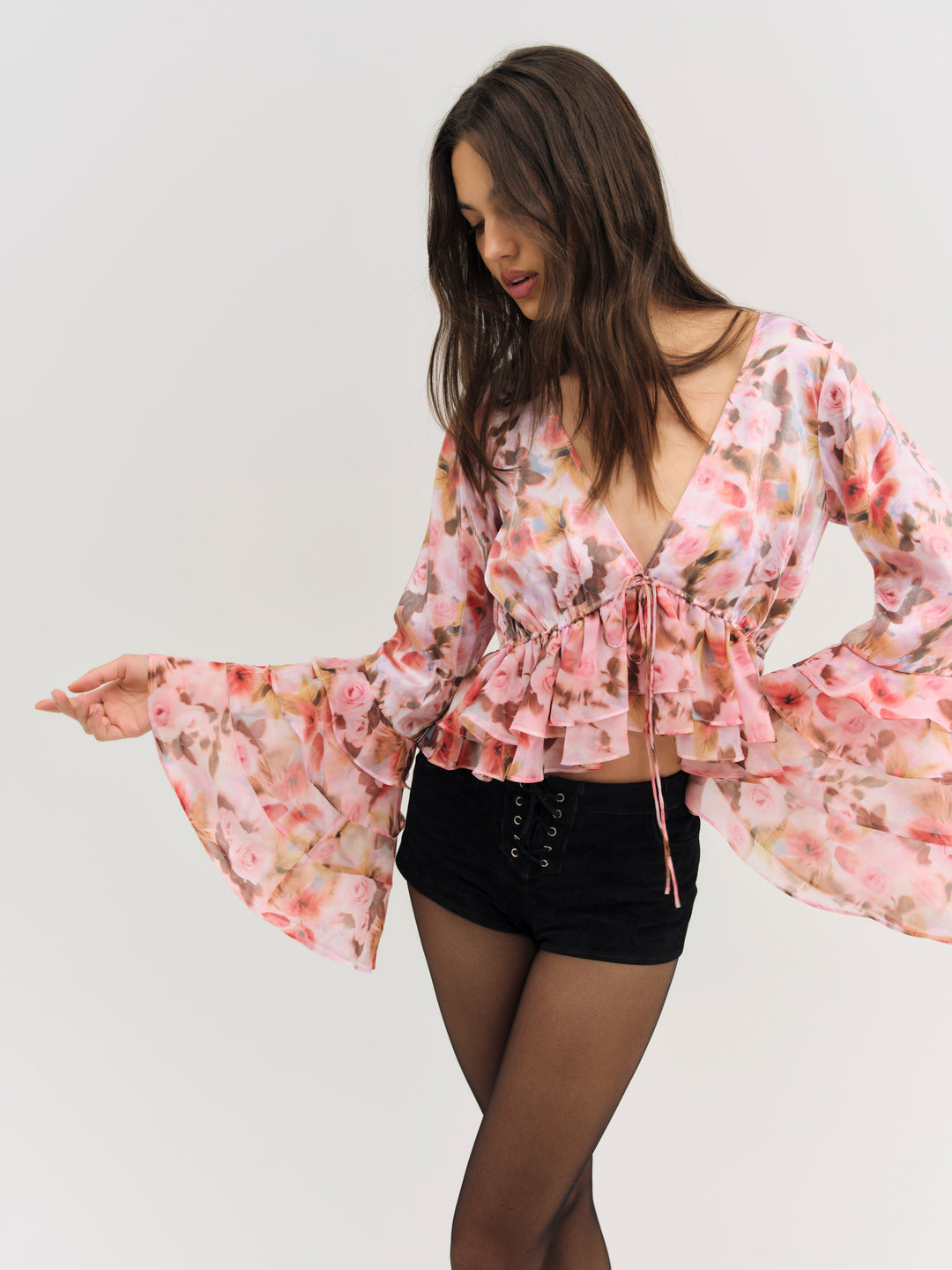 Fallen Floral Top - Pink | For Love and Lemons