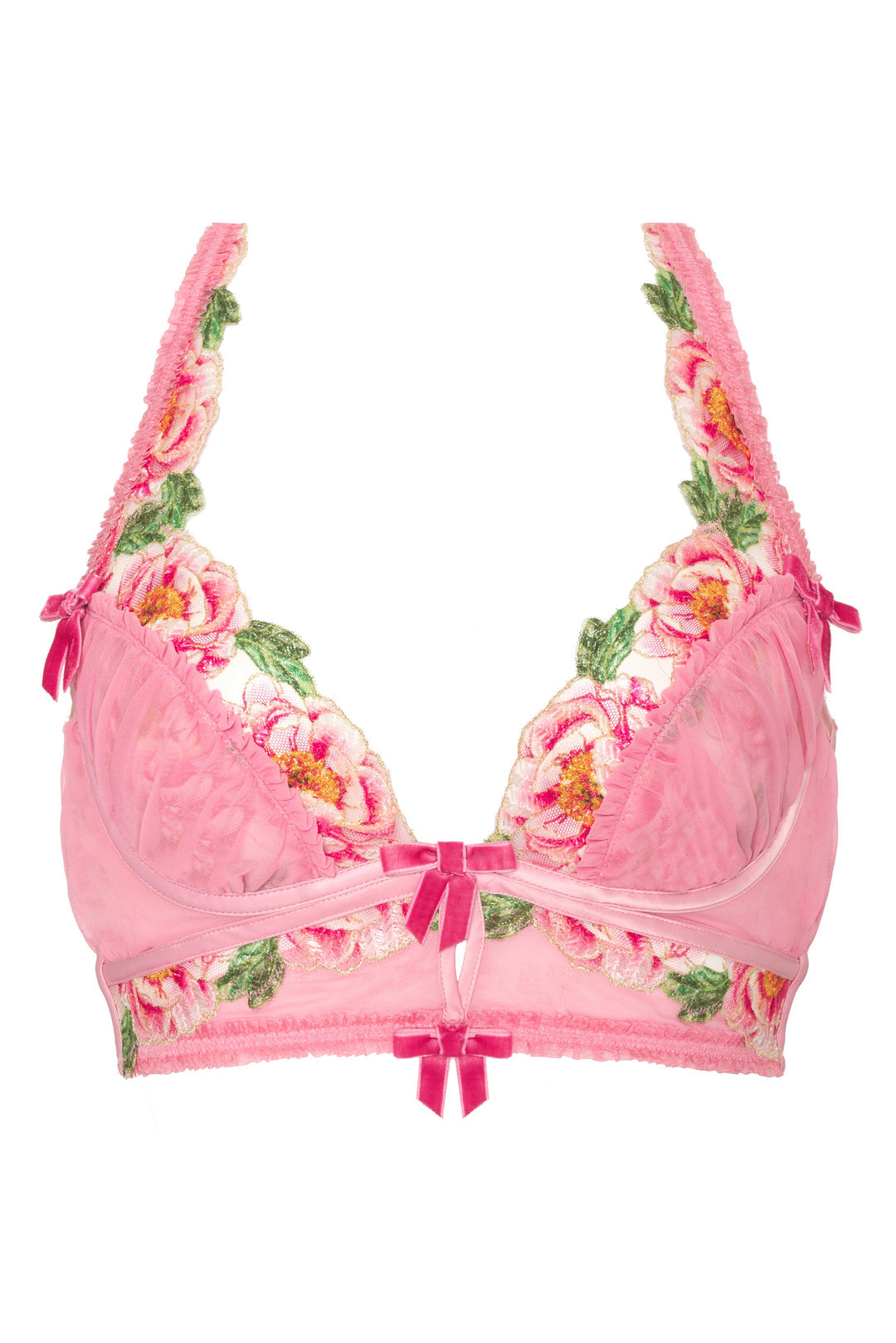 Needle Point Roses Bustier - Pink | For Love and Lemons