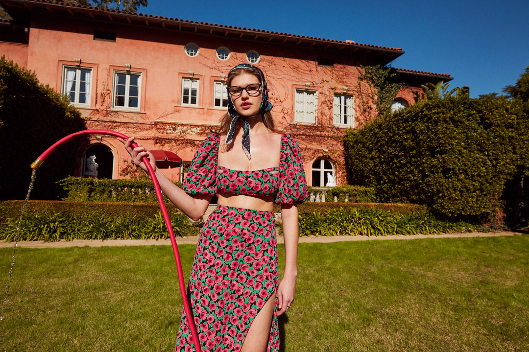 Dolcetto Crop Top - Red | For Love and Lemons