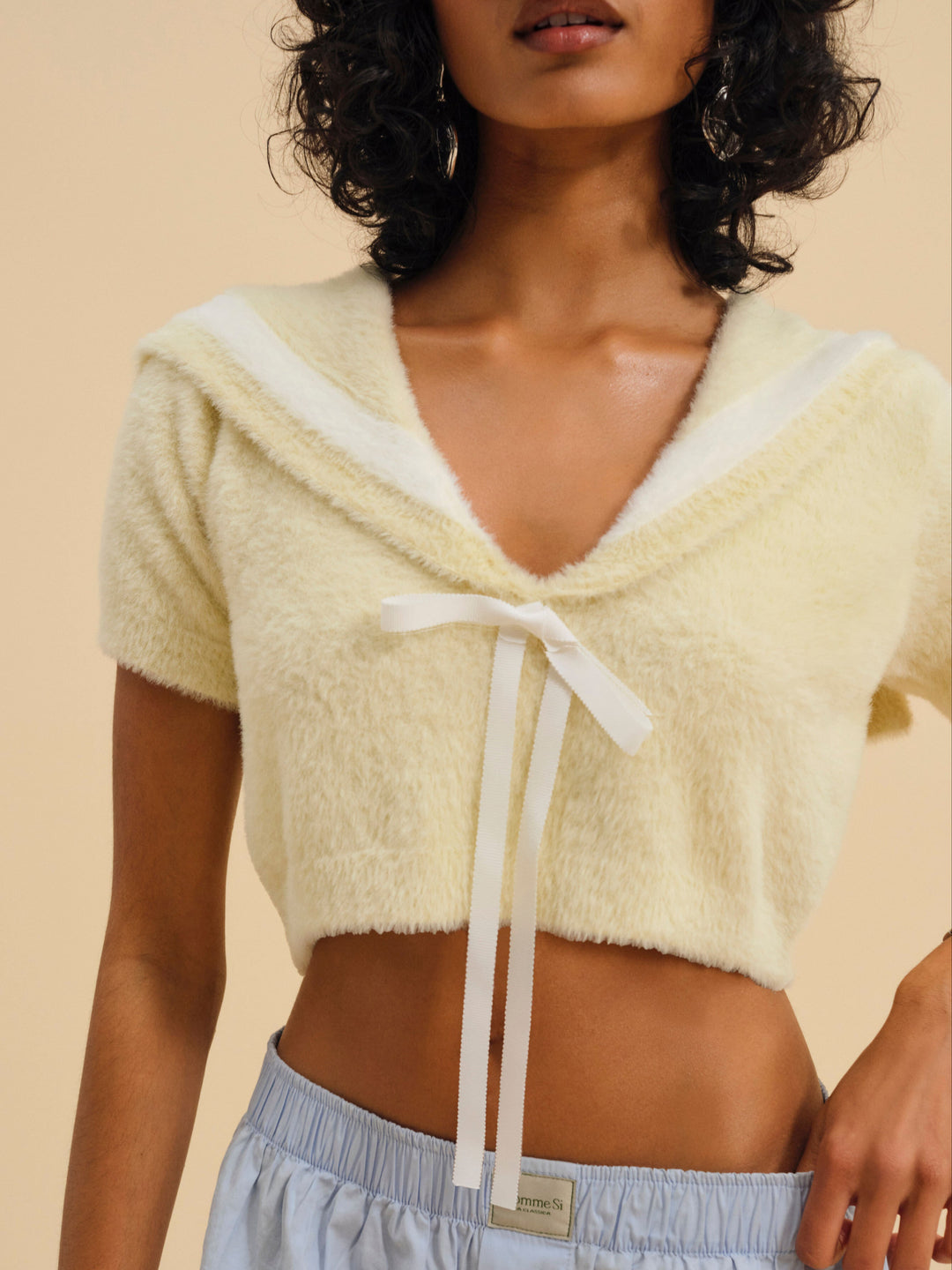 Kimmy Sailor Sweater Top - Yellow | For Love and Lemons