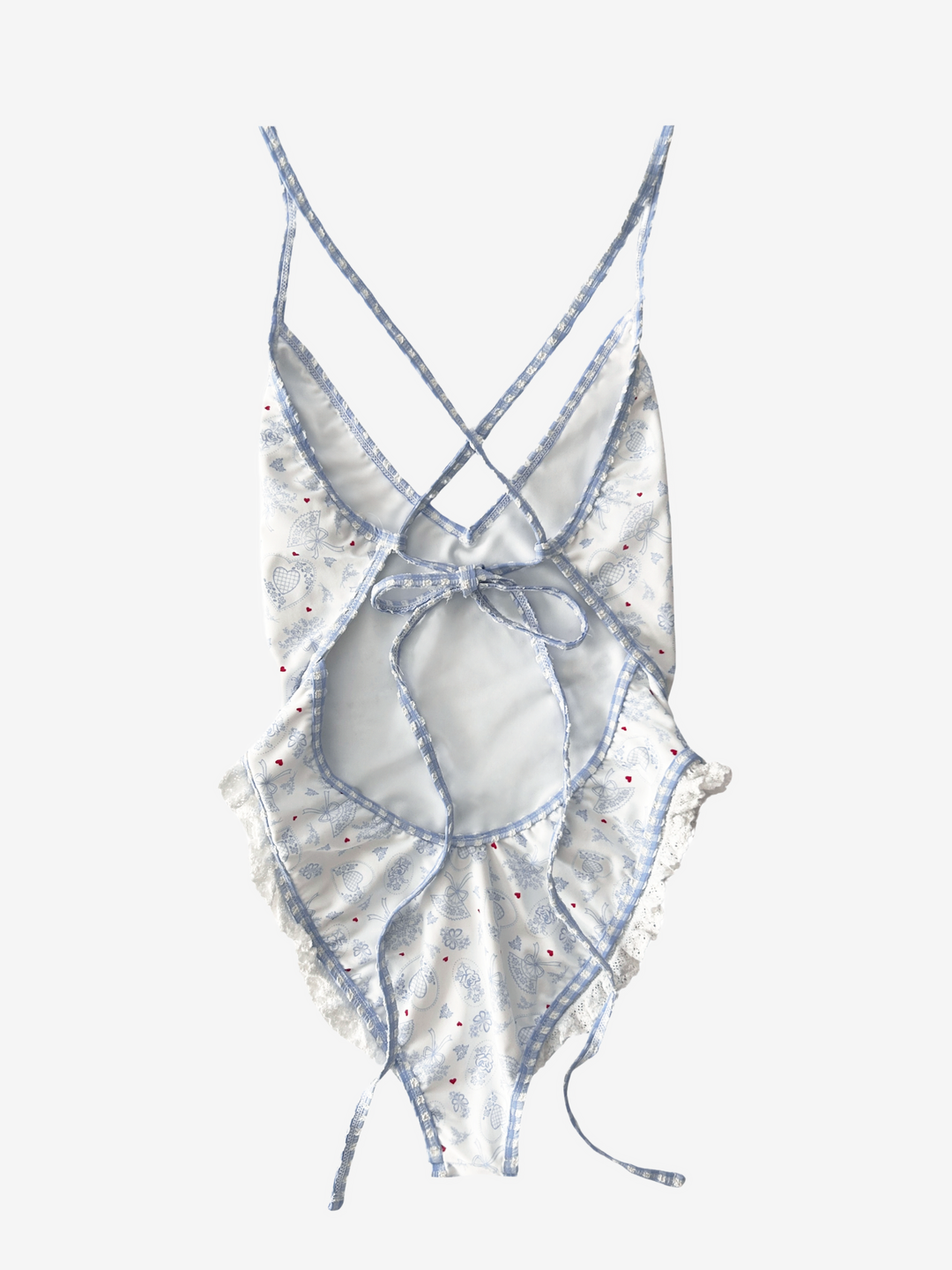 Strappy One Piece Swimsuit - Blue | For Love and Lemons