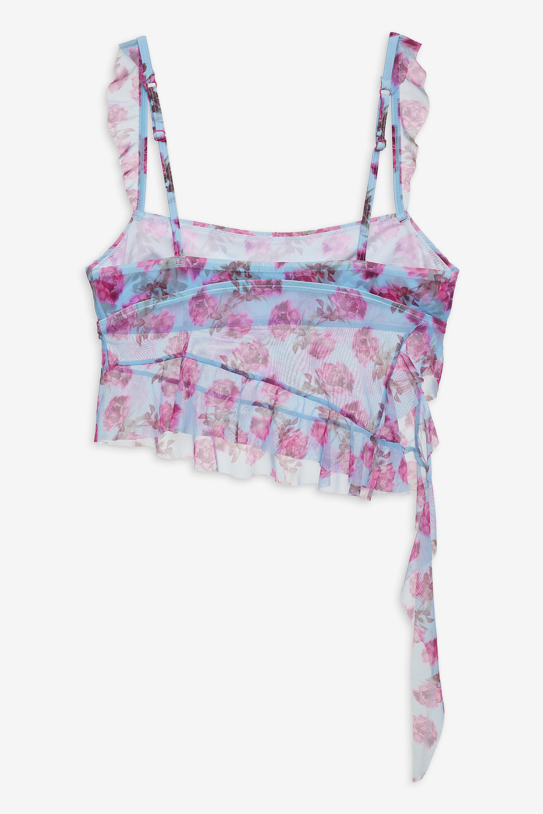 Floral Stems Ruffle Tankini - Blue | For Love and Lemons