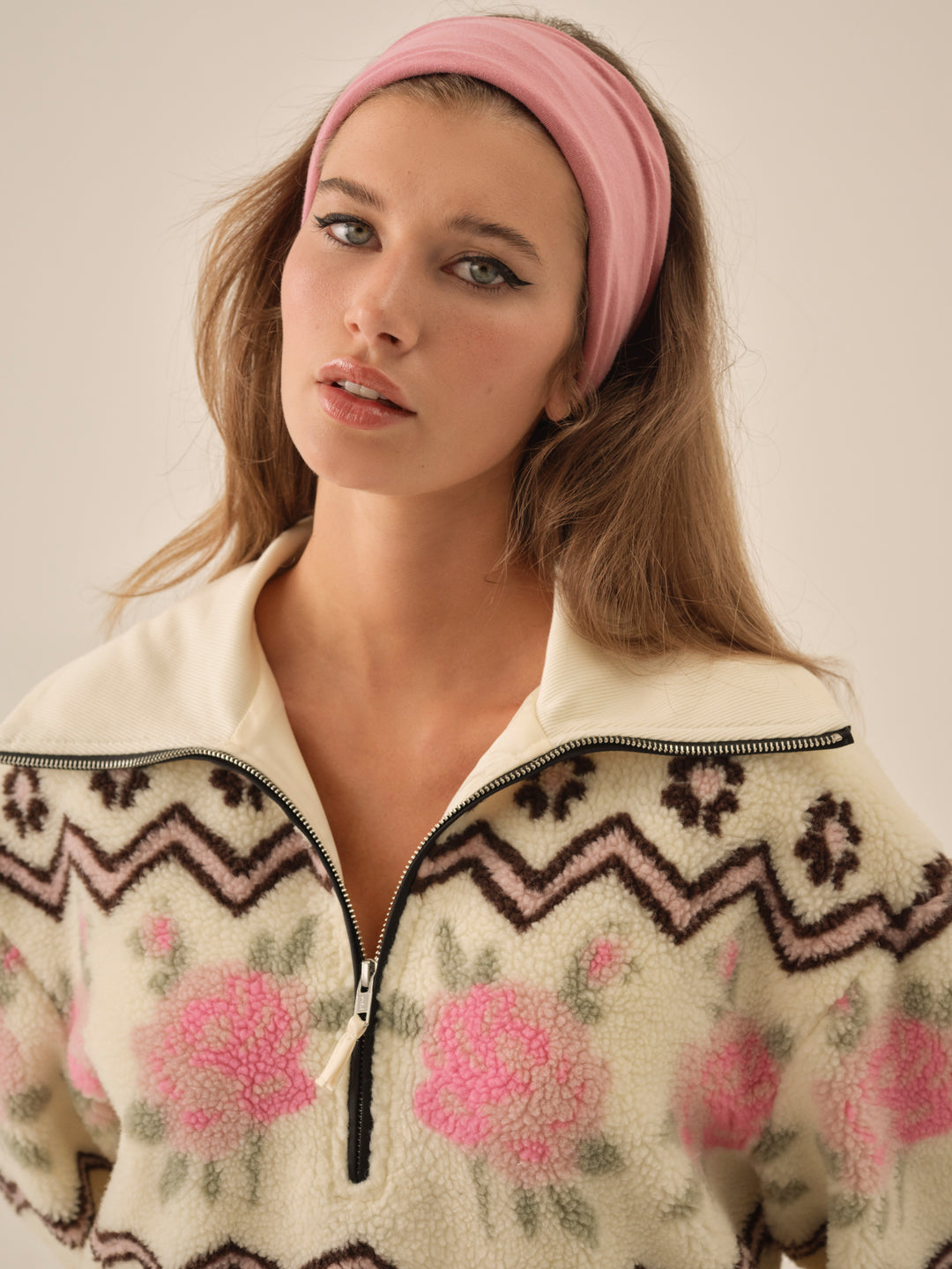 Posey Sherpa Pullover - White | For Love and Lemons