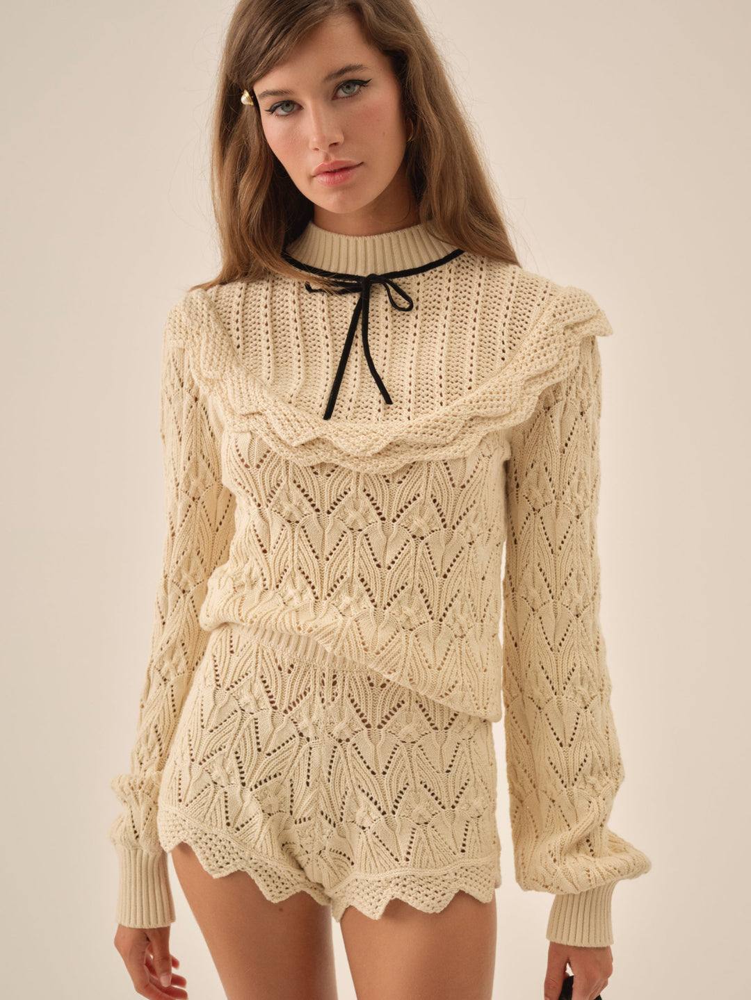 Lelia Knit Short - Cream | For Love and Lemons