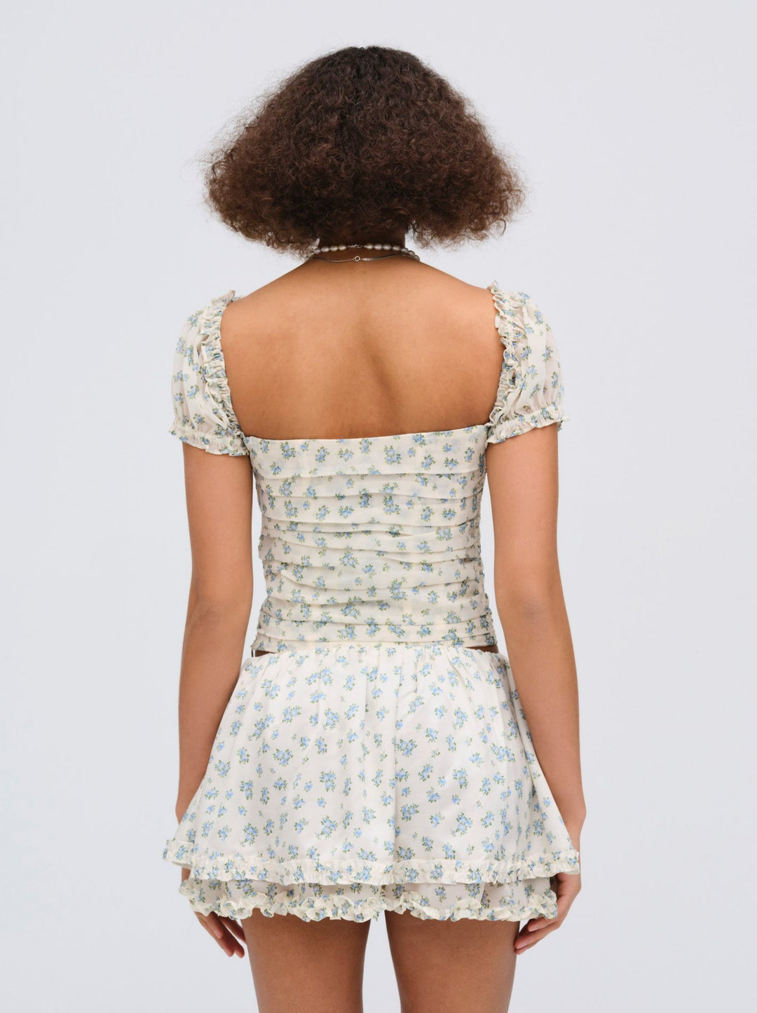Chateau Mini Skirt - Blue | For Love and Lemons
