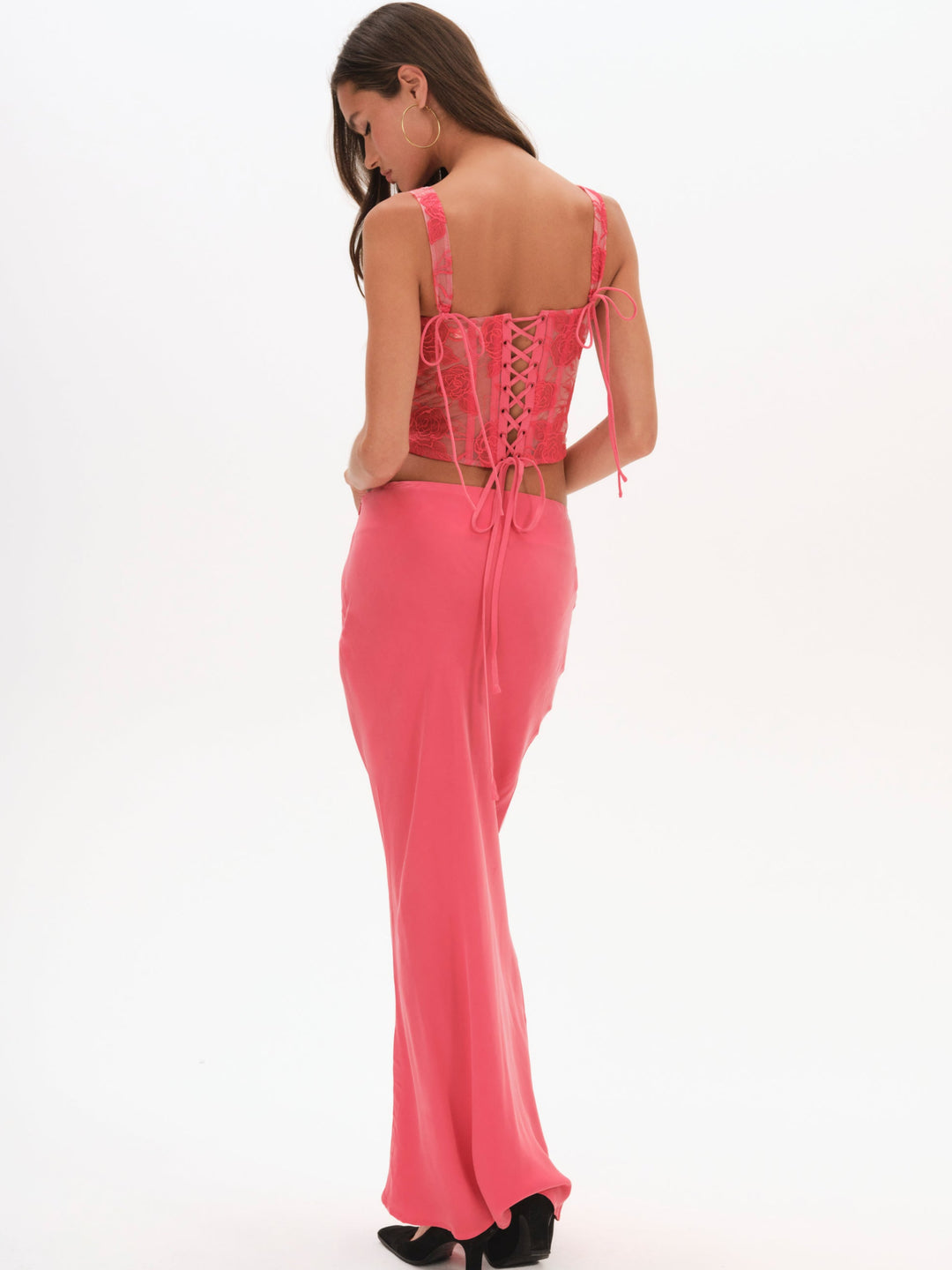 Lena Maxi Skirt - Red | For Love and Lemons