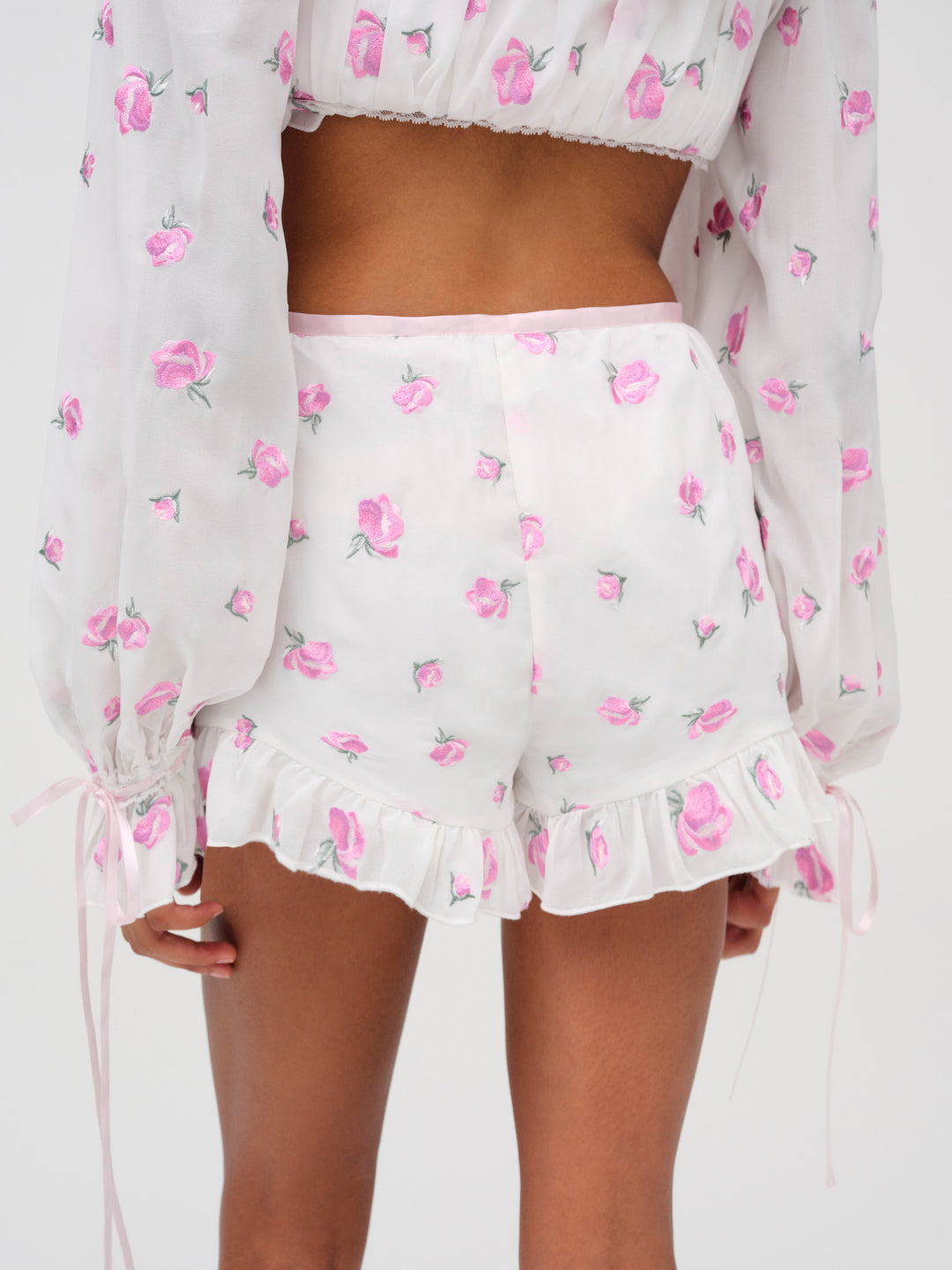 Fiona Floral Short - White | For Love and Lemons