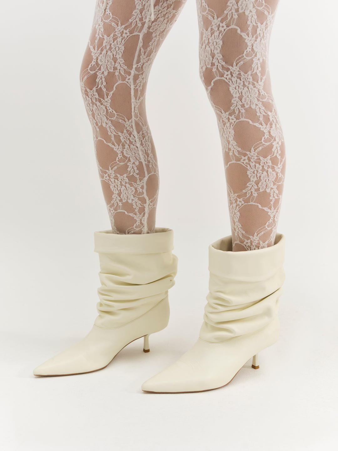 Verbana Slouch Boot - Cream | For Love and Lemons
