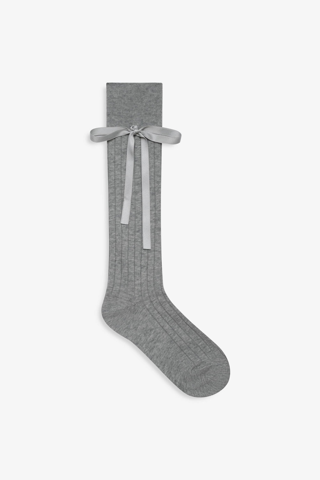 Knee-High Bow Socks - Grey | For Love and Lemons