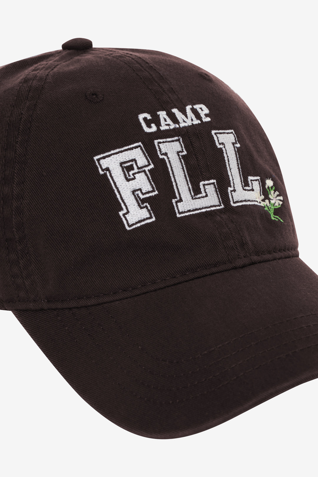 Camp Embroidered Baseball Cap - Brown | For Love and Lemons