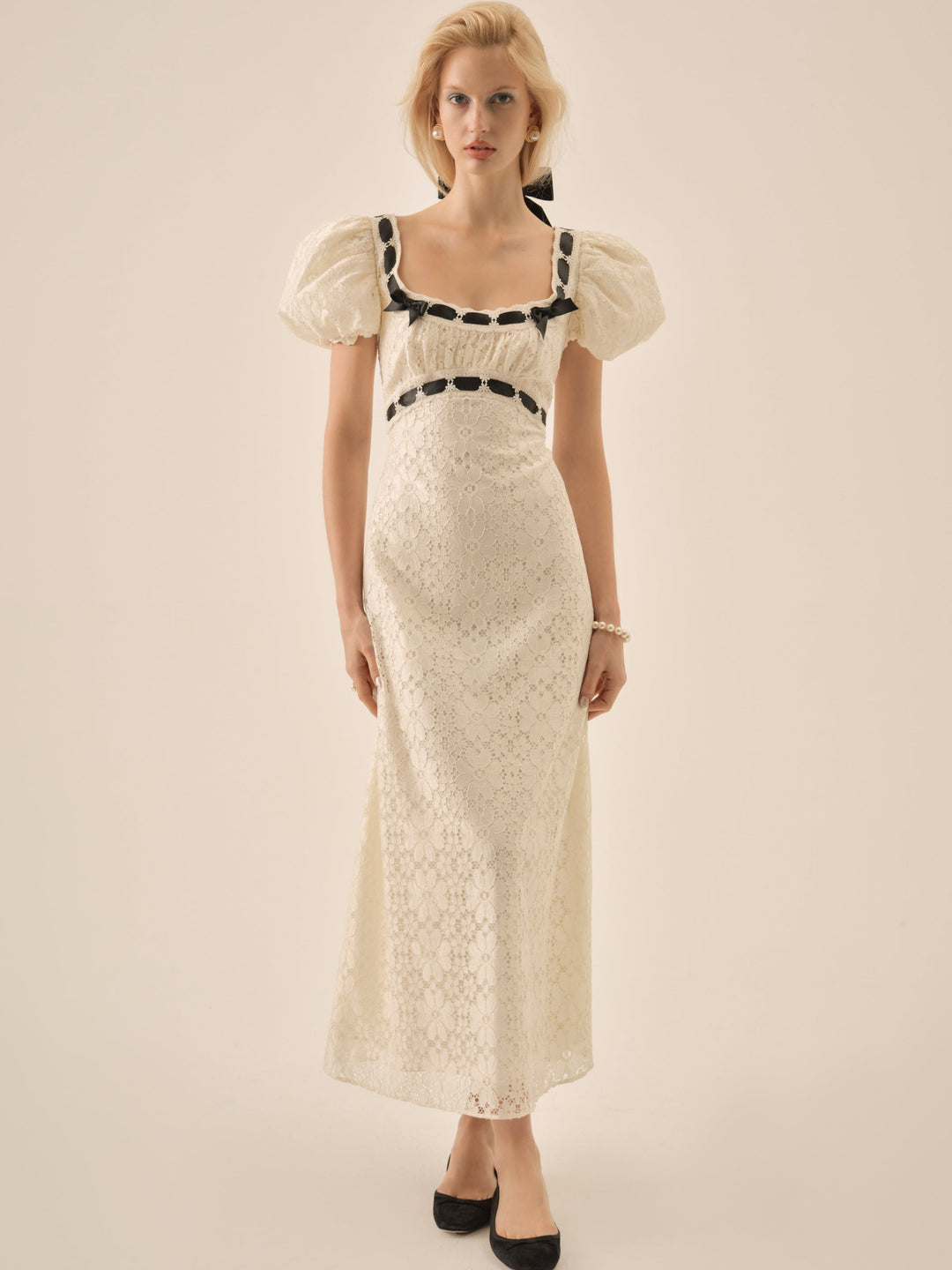 Creampuff Lace Maxi Dress - Cream | For Love and Lemons
