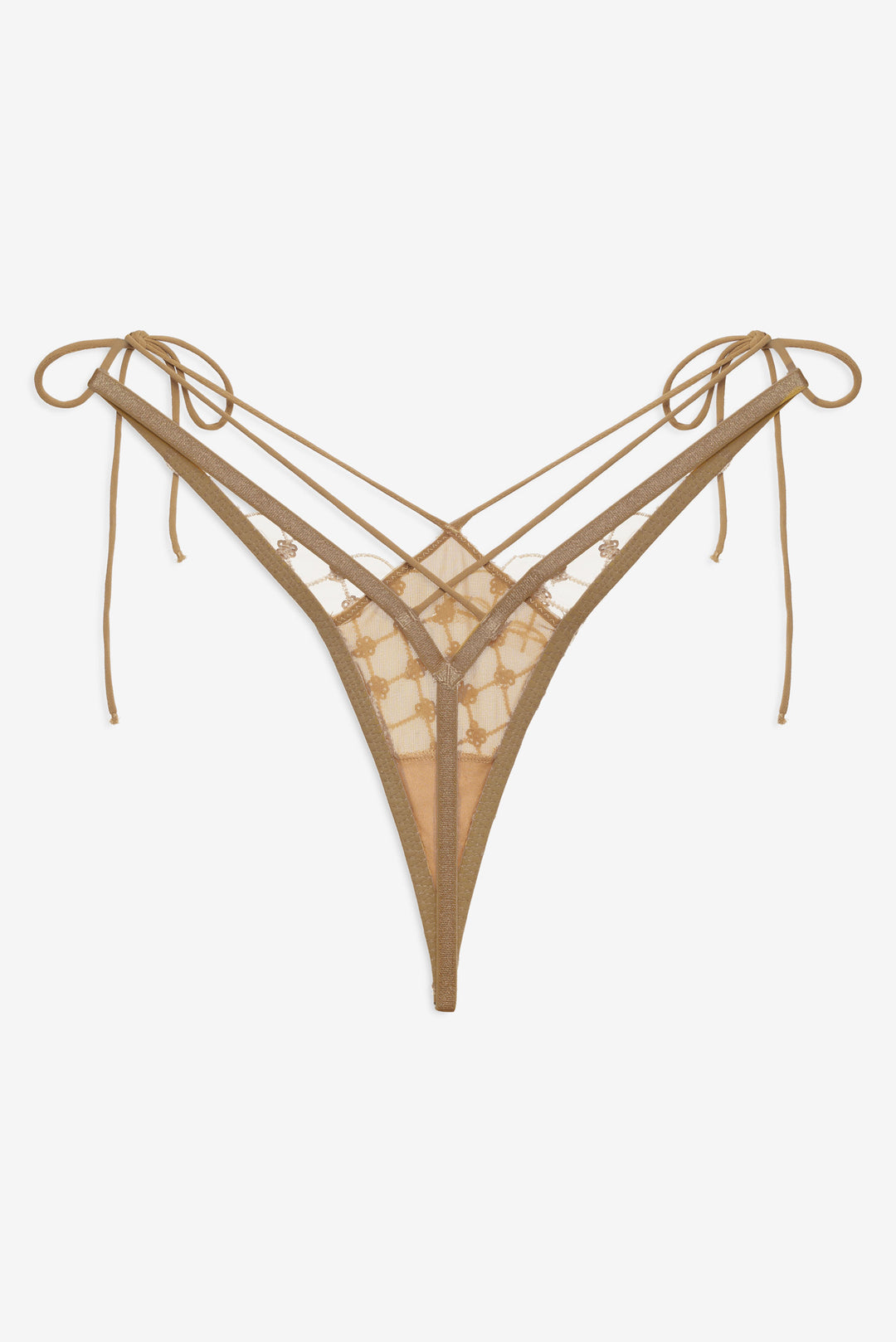 Dazzle Me Thong Panty - Gold | For Love and Lemons