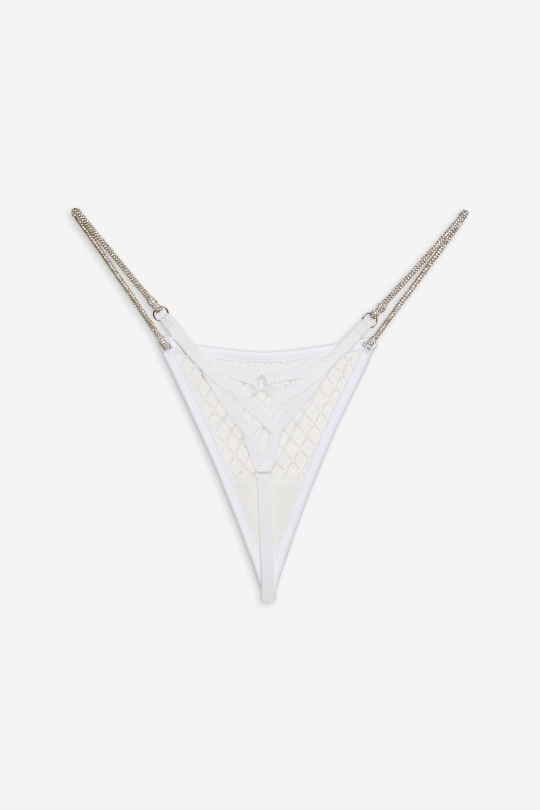 Glitter Thong Panty - White | For Love and Lemons