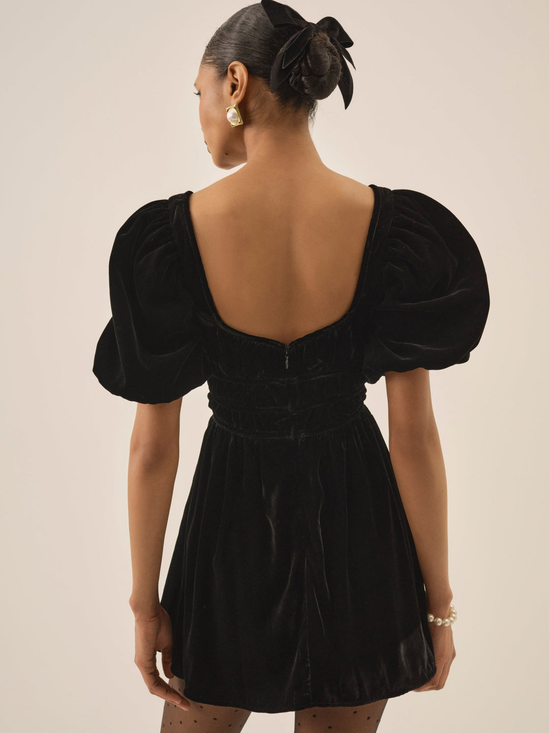 Marta Velvet Mini Dress - Black | For Love and Lemons