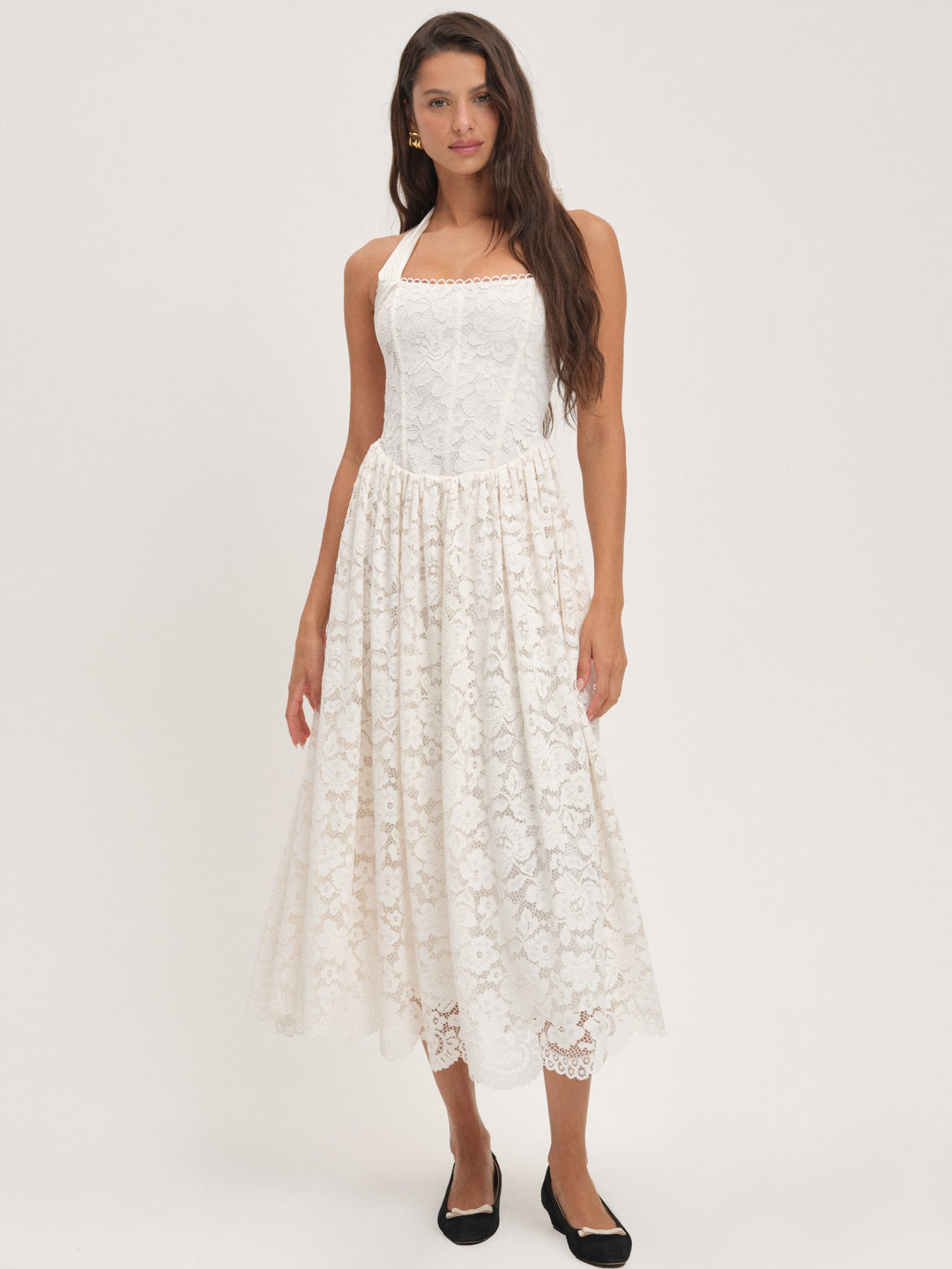 Lakeside Midi Dress - Cream | For Love and Lemons