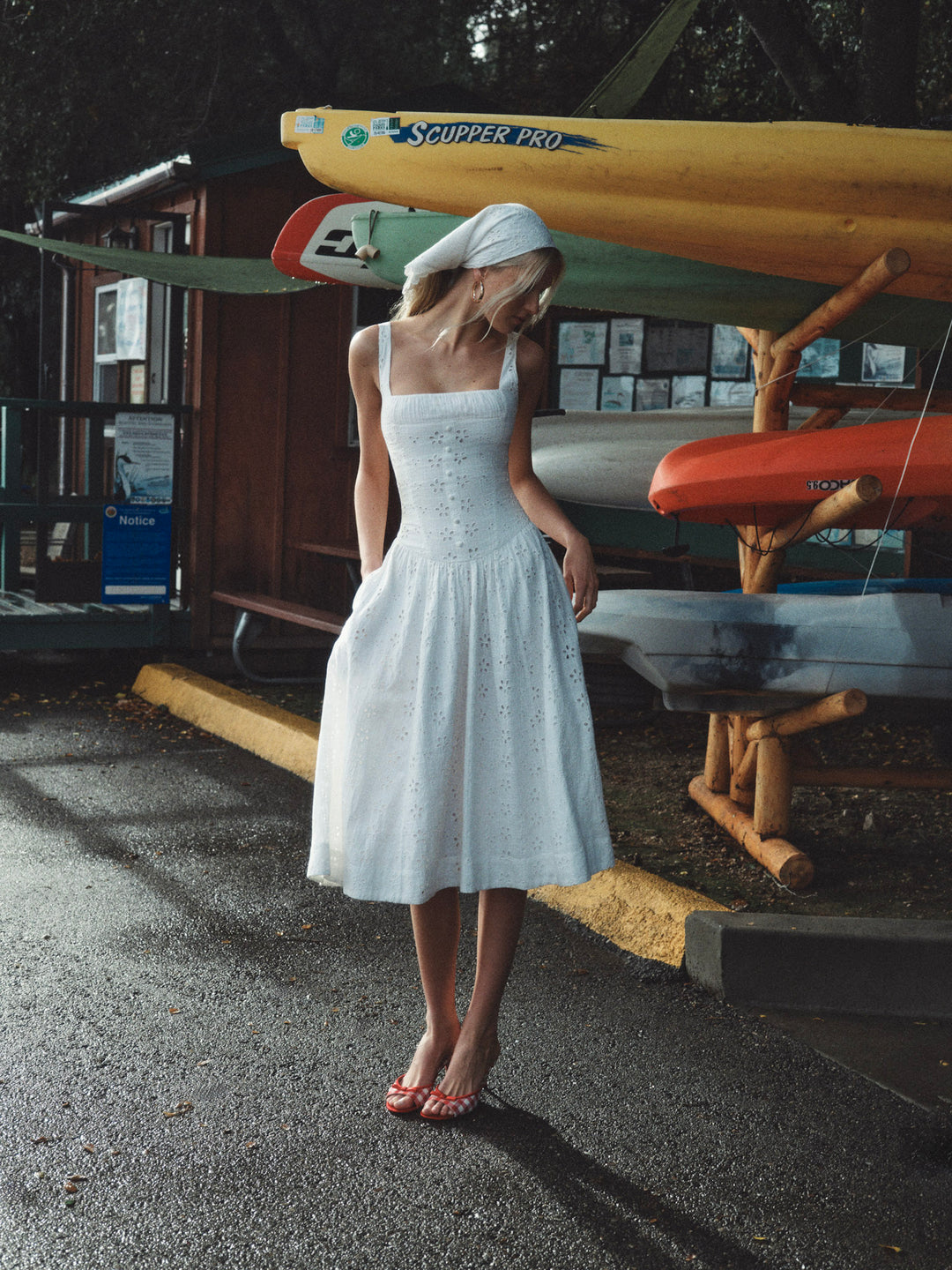 Dreamy Daisy Midi Dress - White | For Love and Lemons
