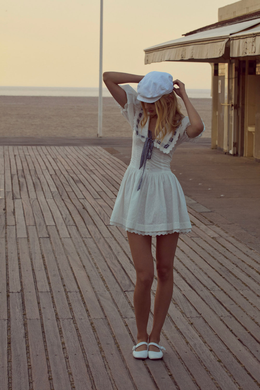 Ruby Ribbon Mini Dress - White | For Love and Lemons