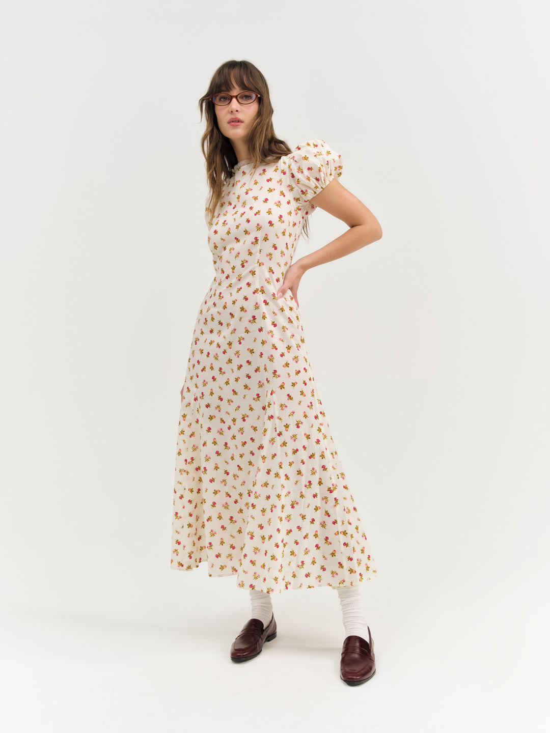 Adahlia Floral Maxi Dress - Cream | For Love and Lemons