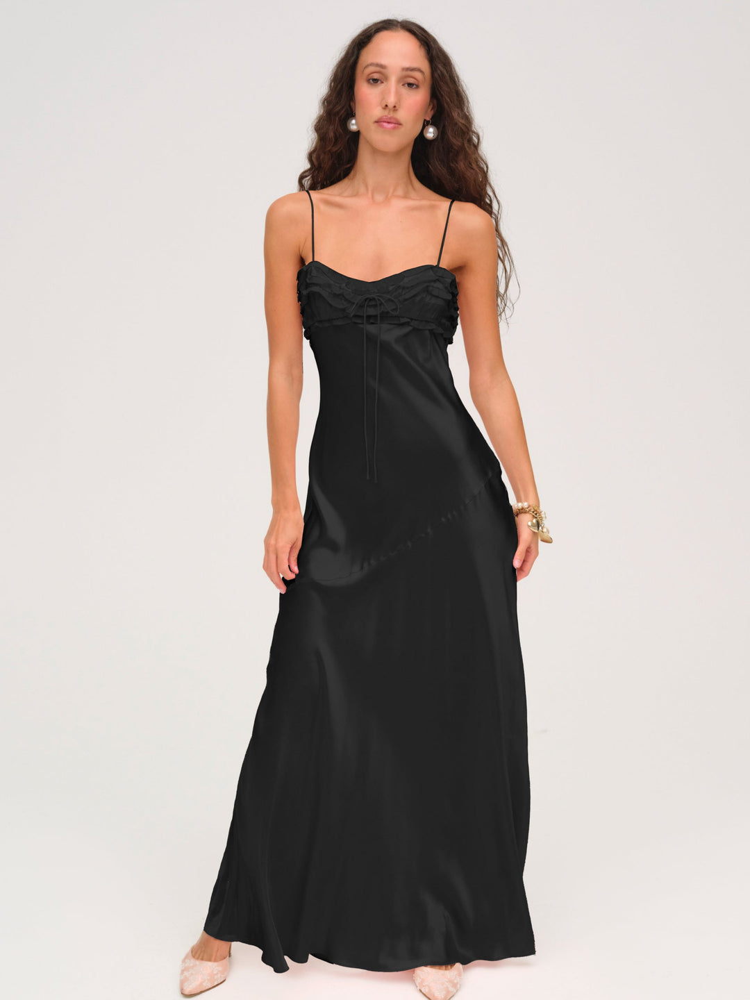 Natalie Maxi Dress - Black | For Love and Lemons
