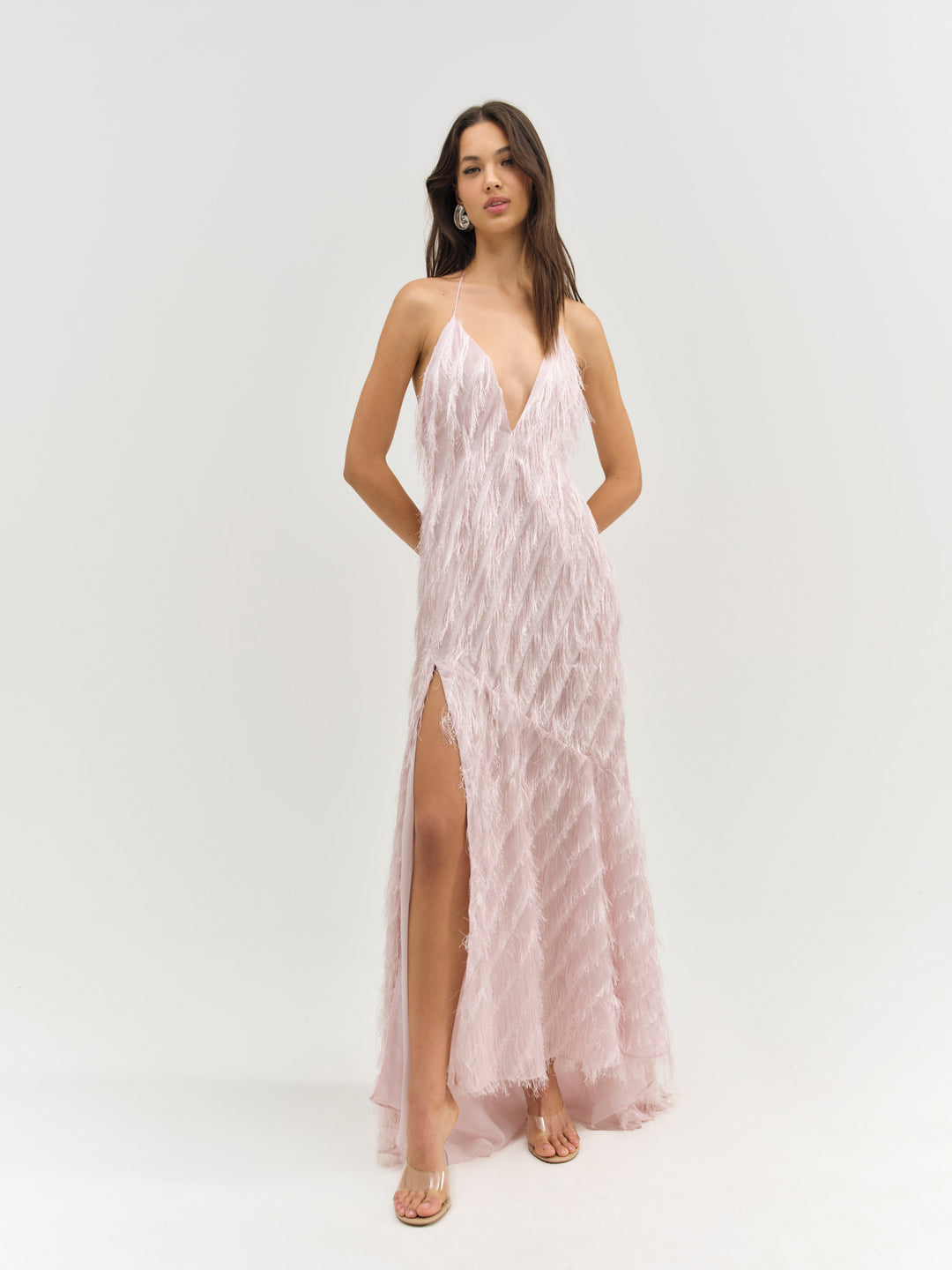 Heidi Fringe Maxi Dress - Pink | For Love and Lemons