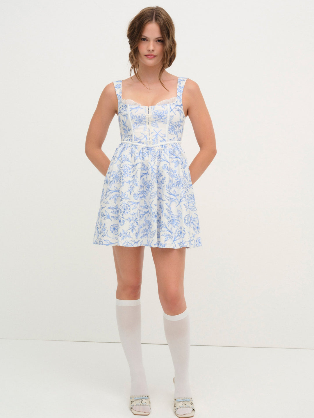 Maisie Mini Dress - Blue | For Love and Lemons