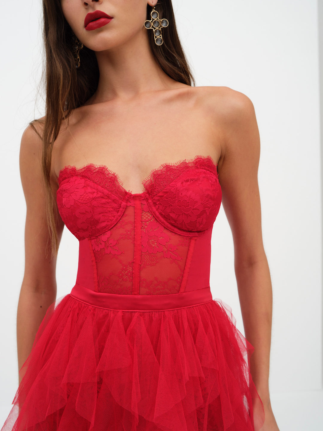 Bustier Gown - Red | For Love and Lemons