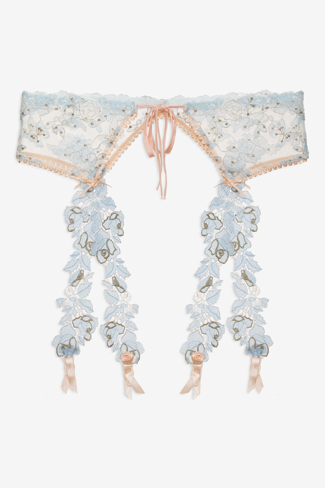 Winter Roses Garter Belt - Blue | For Love and Lemons