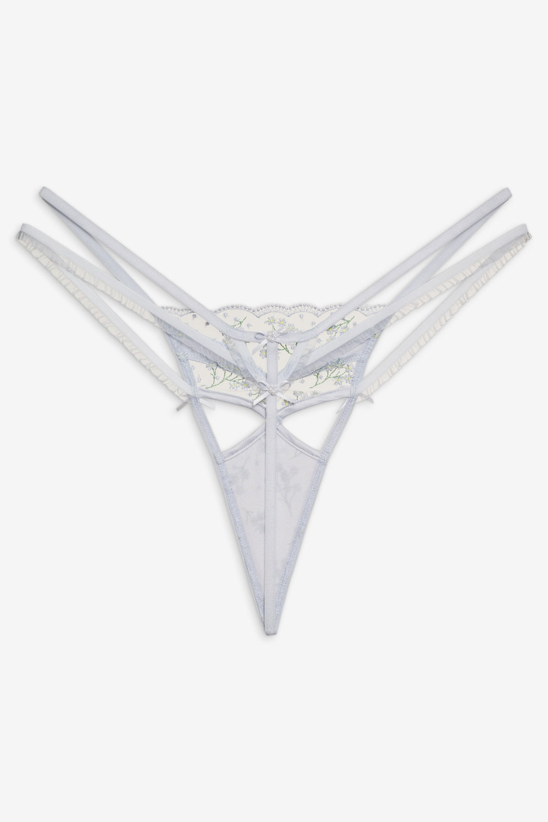 Baby's Breath Thong Panty - Blue | For Love and Lemons