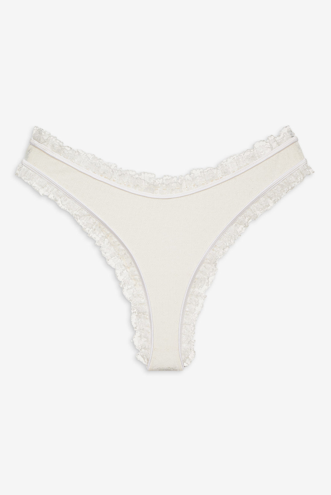 Romy Cheeky Panty - White | For Love and Lemons