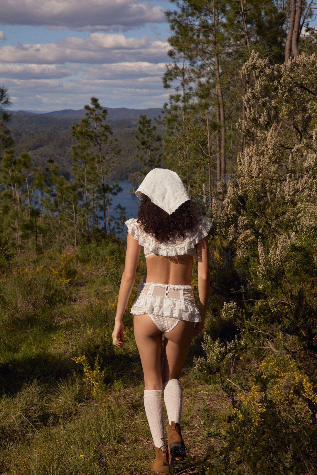 Layer Cake Chiffon Panty - White | For Love and Lemons