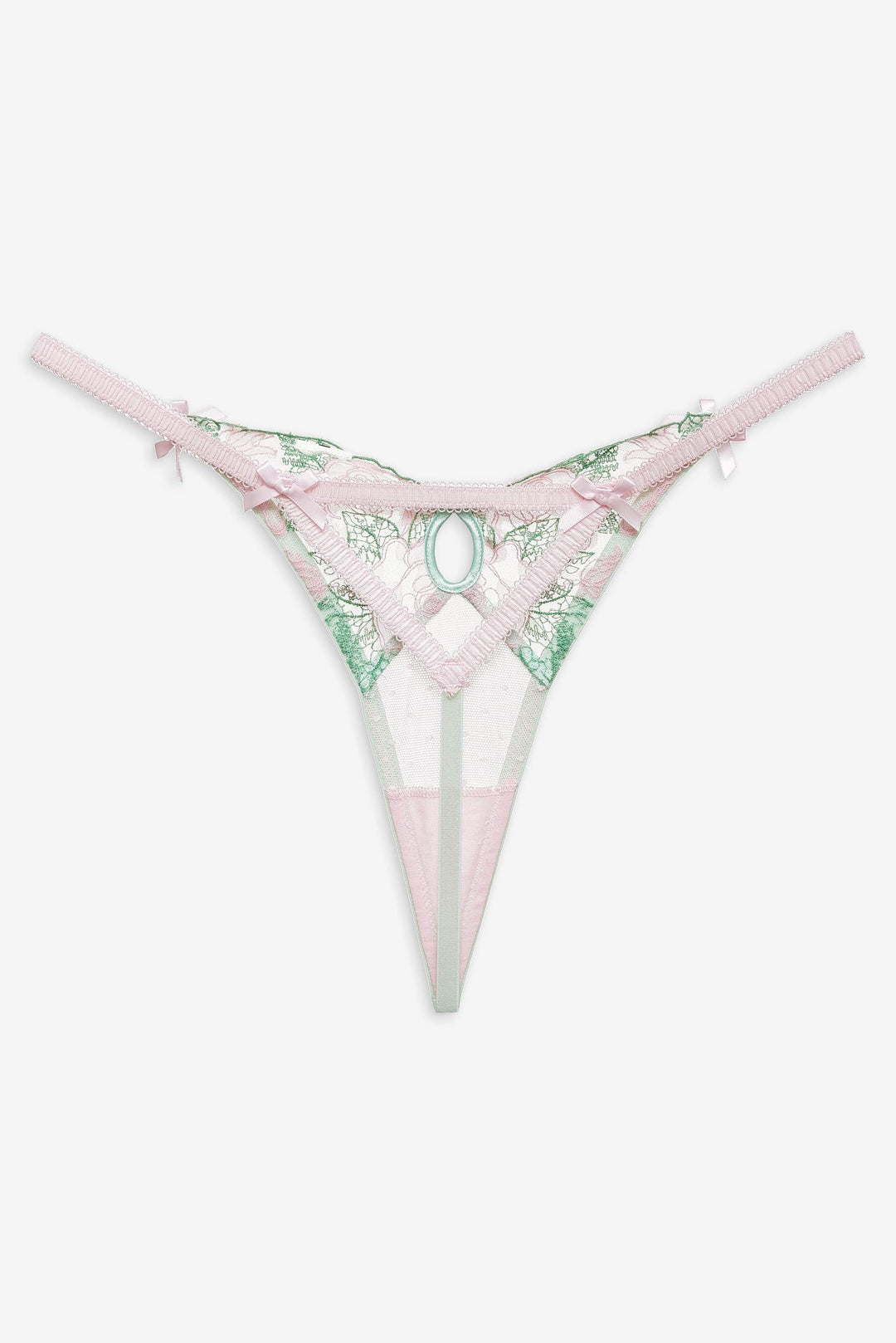 Love Story Thong Panty - Green | For Love and Lemons