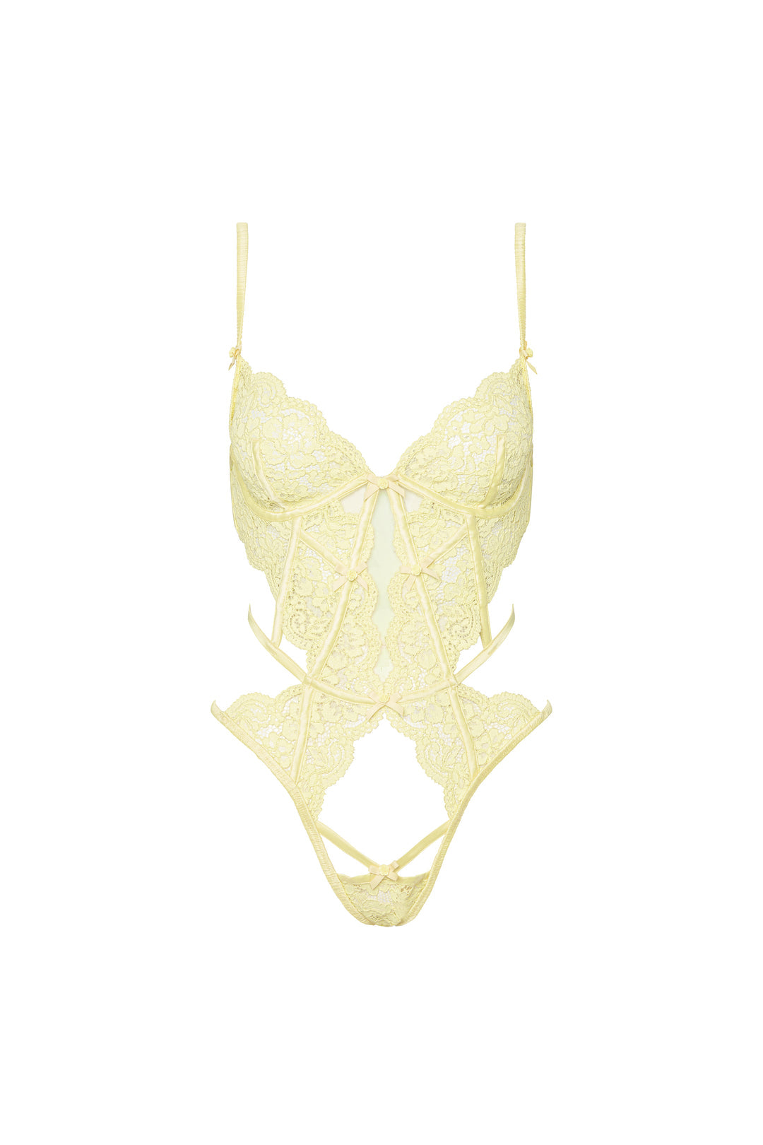 Creamsicle Lace Bodysuit - Yellow | For Love and Lemons
