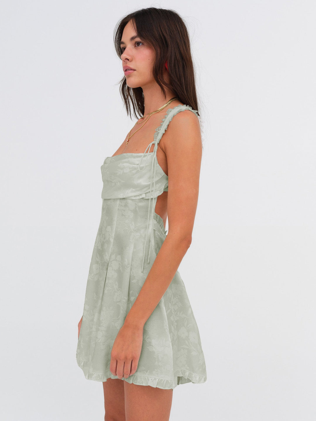 Holland Mini Dress - Green | For Love and Lemons