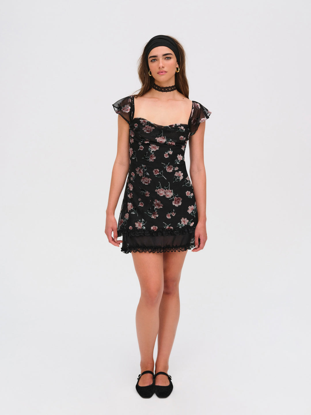 Aigrette Mini Dress - Black | For Love and Lemons