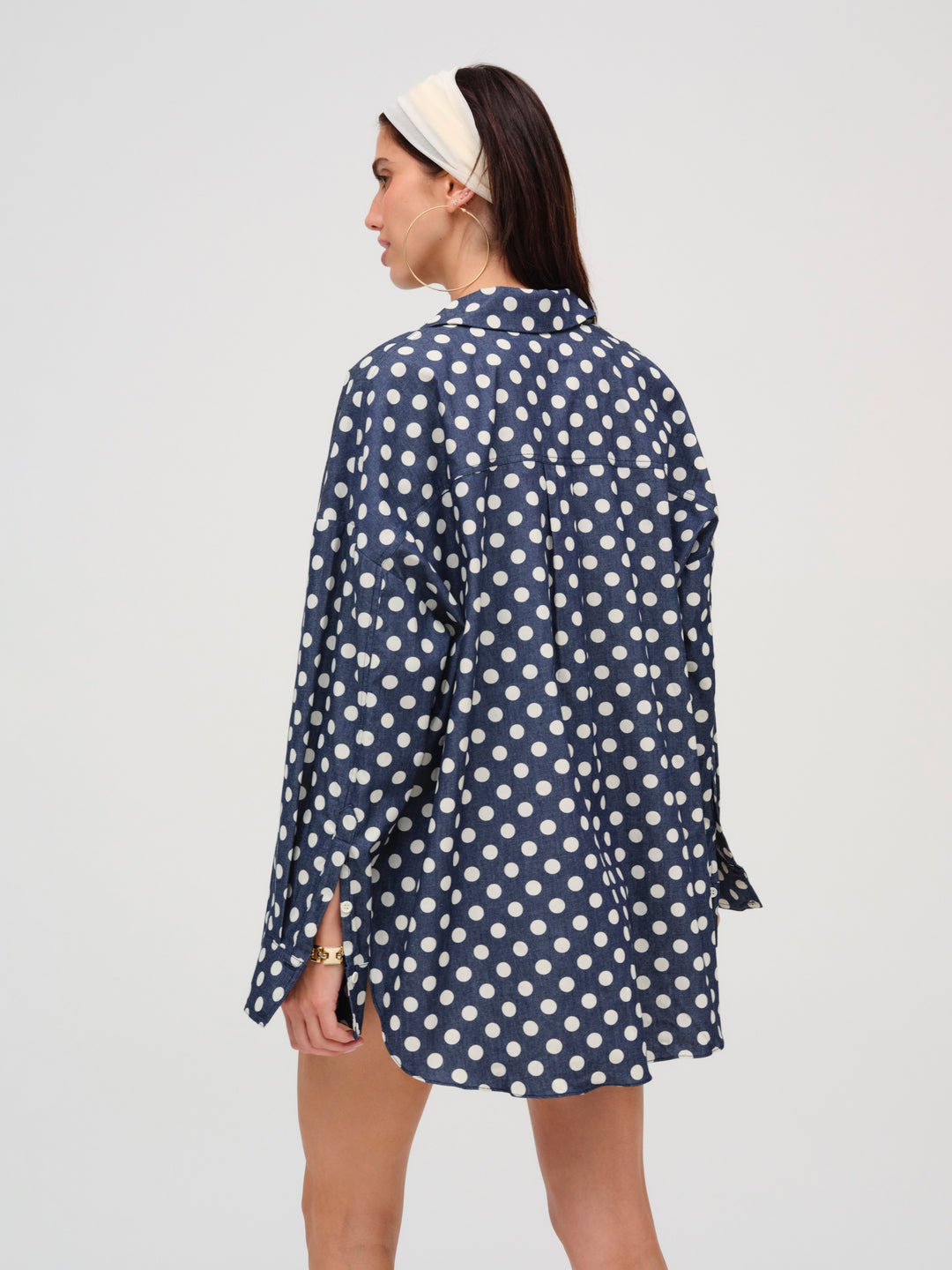 Dolly Dot Button-Down Top - Indigo | For Love and Lemons