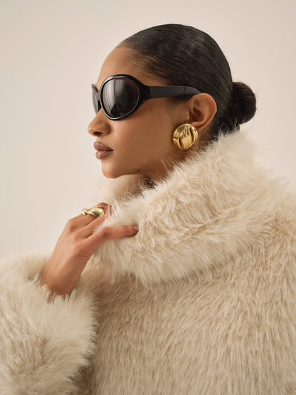 Arctic Faux Fur Pullover - Cream | For Love and Lemons