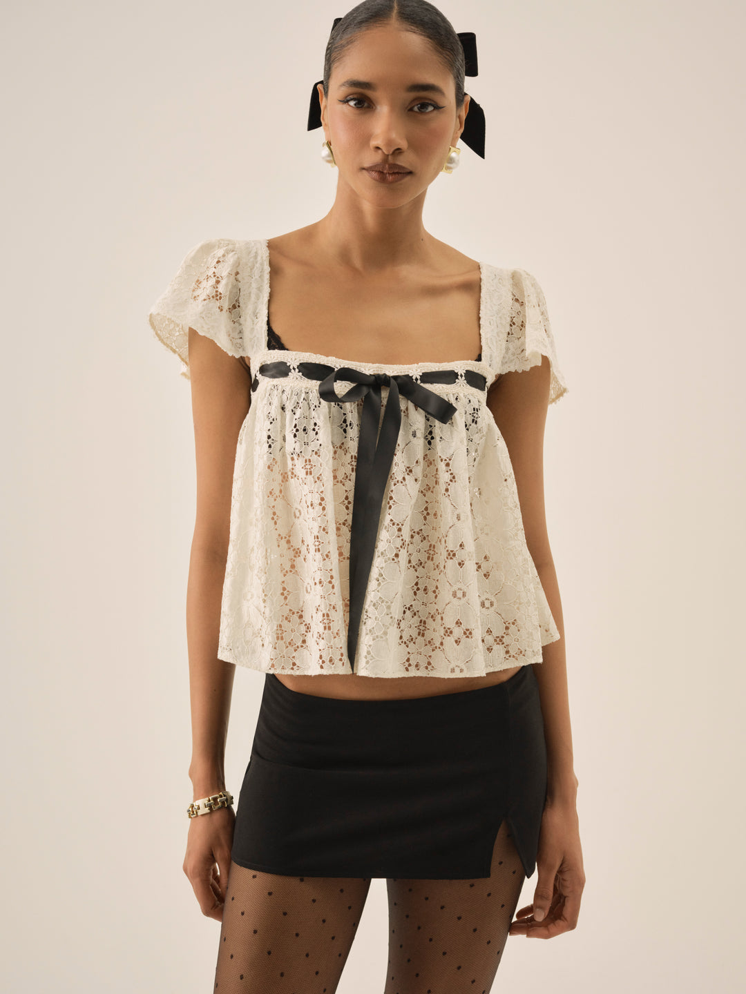 Creampuff Lace Top - Cream | For Love and Lemons
