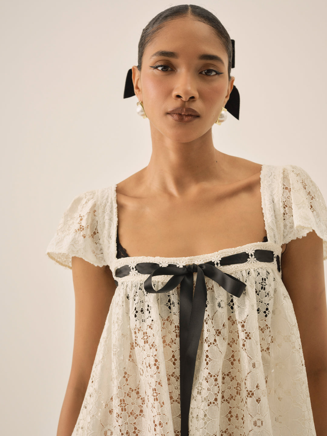 Creampuff Lace Top - Cream | For Love and Lemons