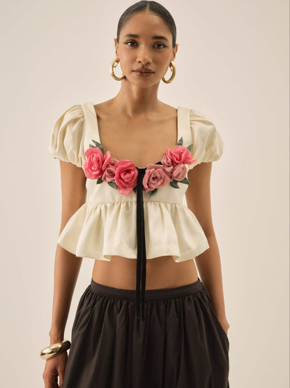 Rosalie Top - Cream | For Love and Lemons