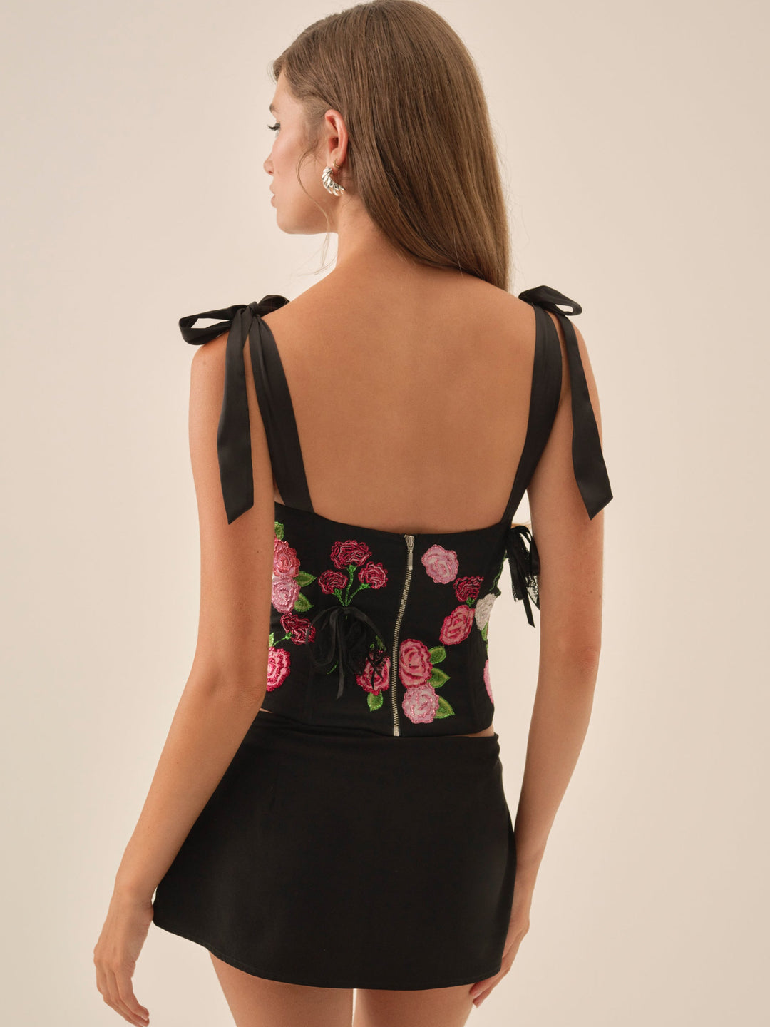 Midnight Garden Bustier - Black | For Love and Lemons