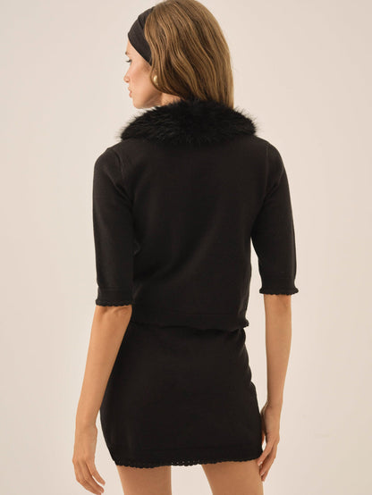 Maura Knit Cardigan - Black | For Love and Lemons