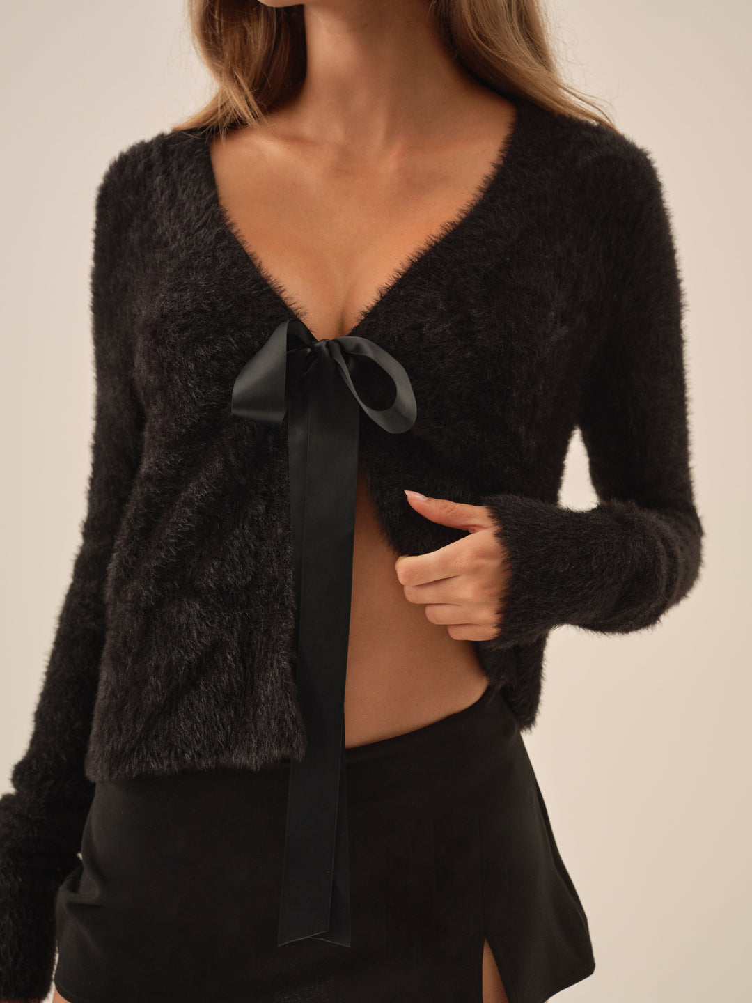 Tayla Knit Cardigan - Black | For Love and Lemons