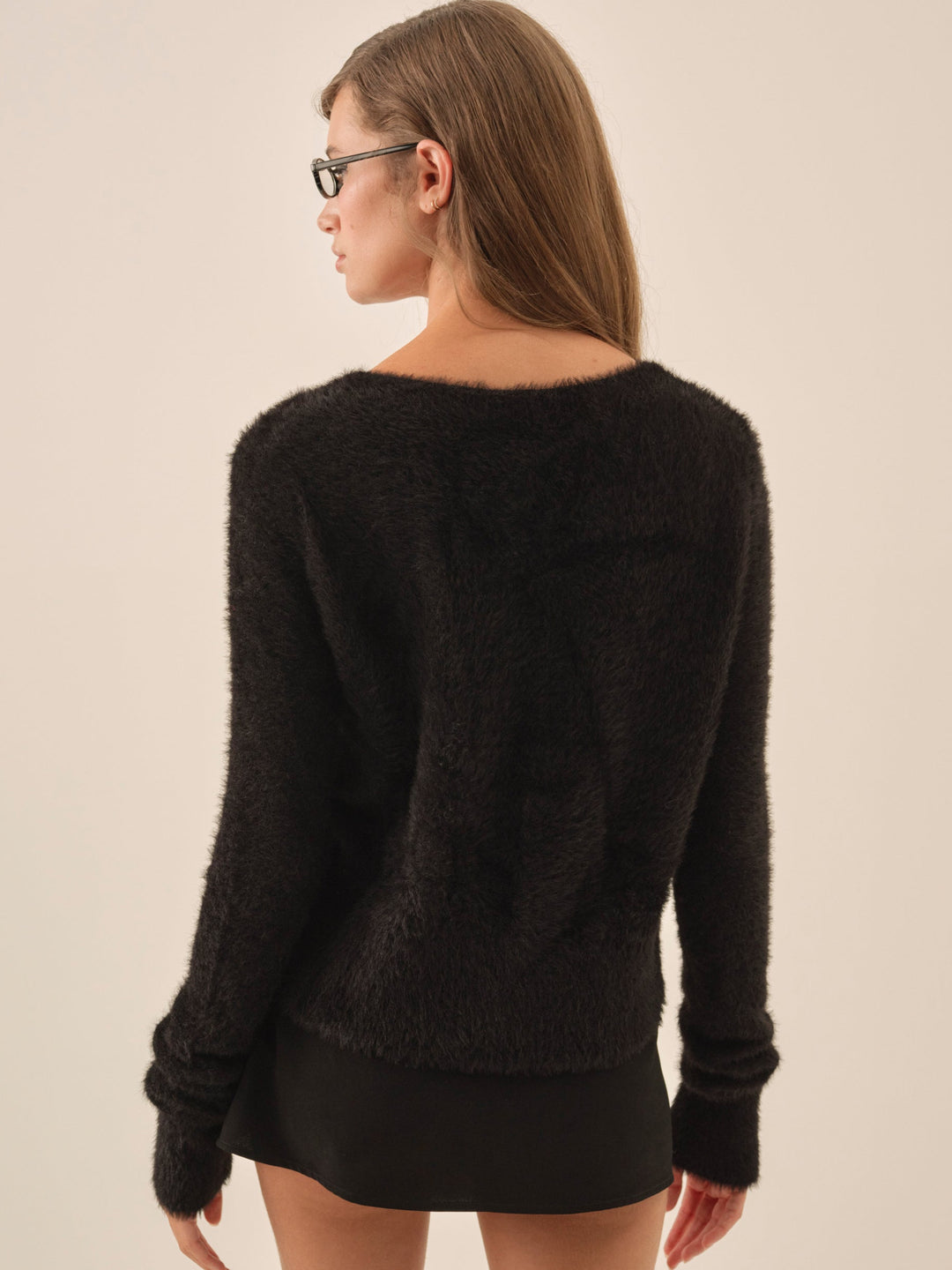 Tayla Knit Cardigan - Black | For Love and Lemons