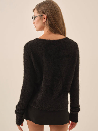 Tayla Knit Cardigan - Black | For Love and Lemons
