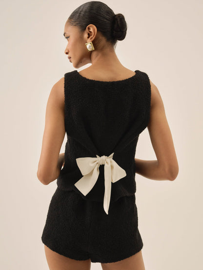 Bonnie Boucle Top - Black | For Love and Lemons