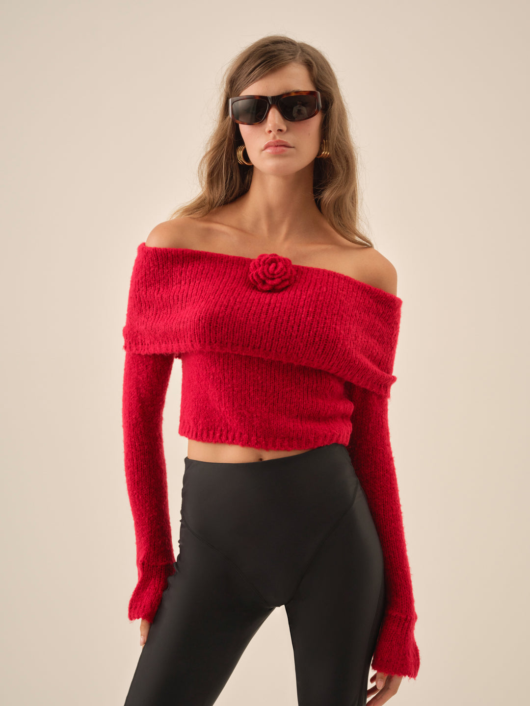 Aspen Knit Top - Red | For Love and Lemons