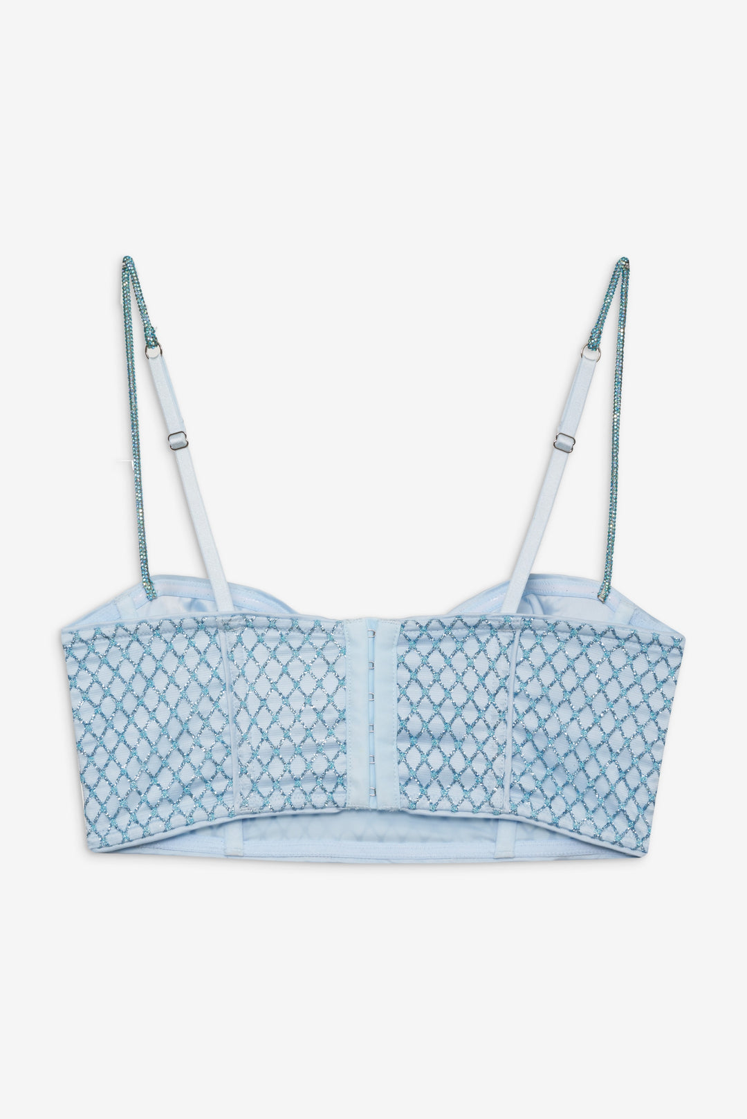Glitter Grid Bustier Top - Blue | For Love and Lemons