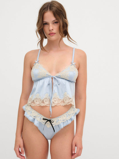 Jaden Sleep Top - Dusty Blue | For Love and Lemons