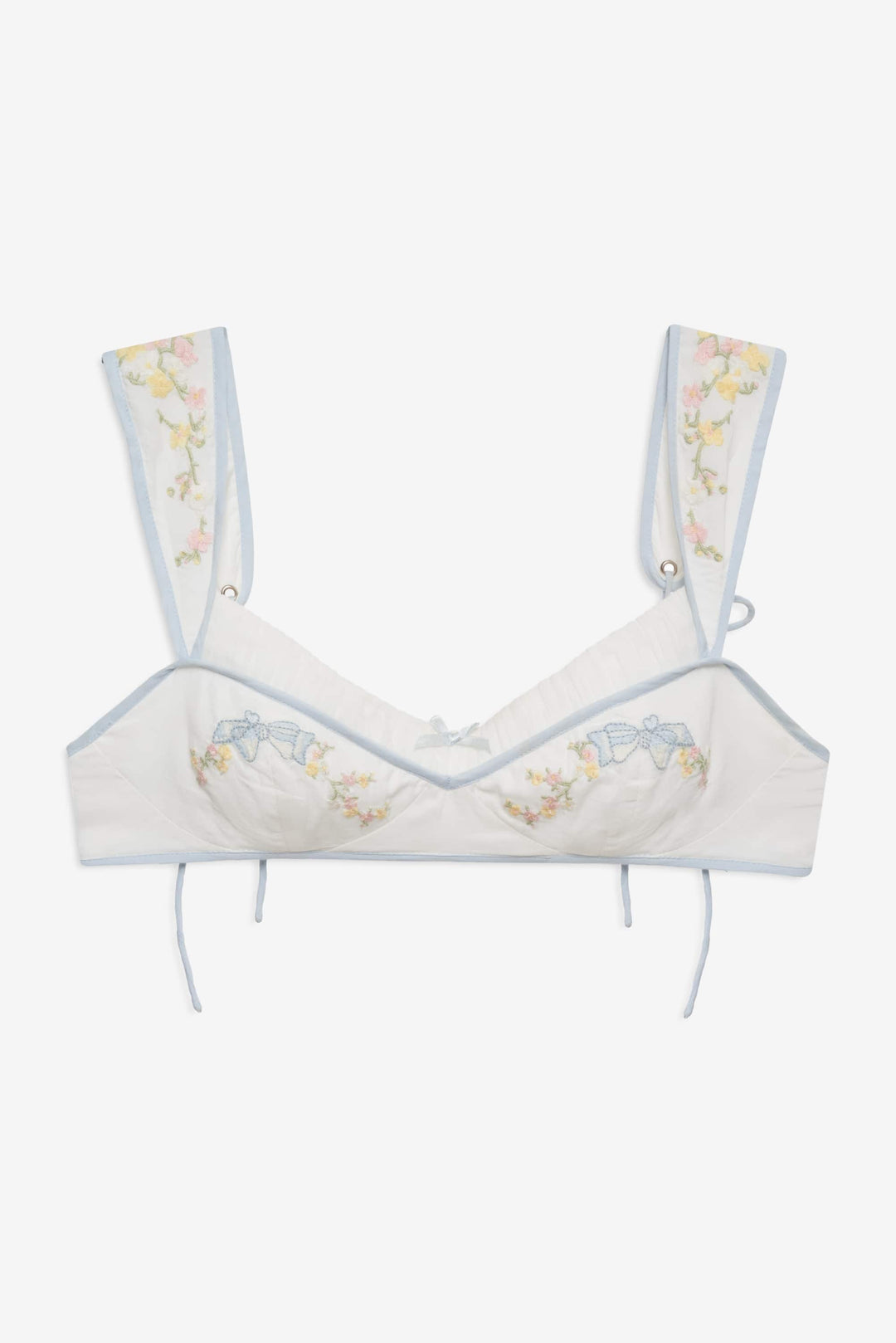 Baby Bows Bra Top - White | For Love and Lemons